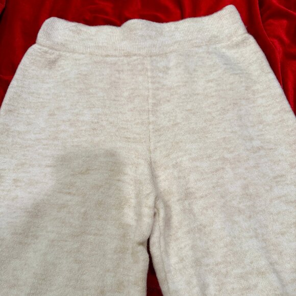 MNG STRAIGHT KNITTED IVORY BEIGE HIGH WAISTED RIBBED PANTS NEW WITHOUT TAGS NWOT - Picture 2 of 7